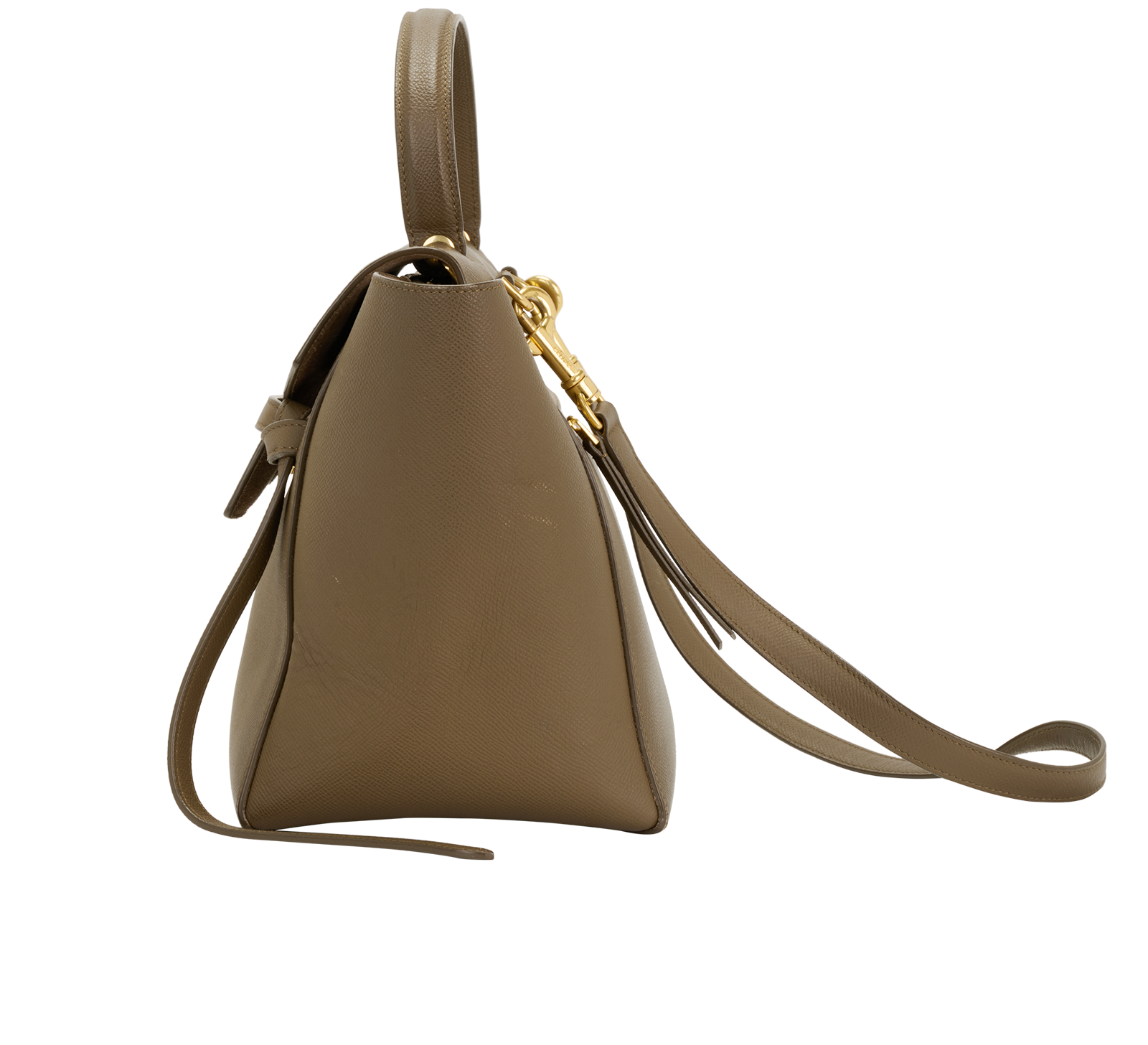 Mini Belt Bag, &pound;550, Handbags, Brown, Leather, Bottom view